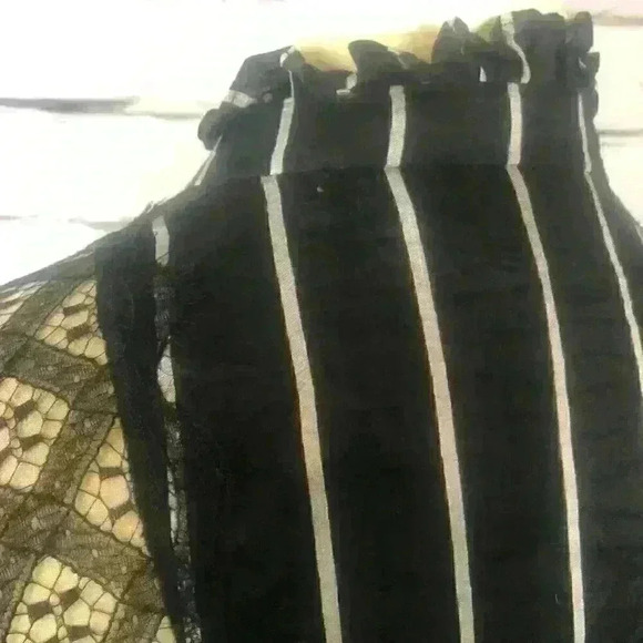 Sandro Paris Black White Striped Linen Mini Dress - Picture 9 of 14